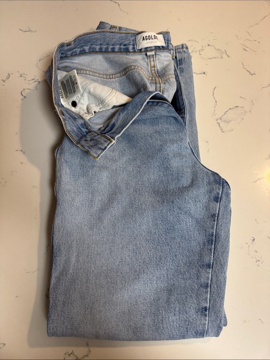 Agolde Denim - Agolde High-Rise Straight Light Wash Jeans